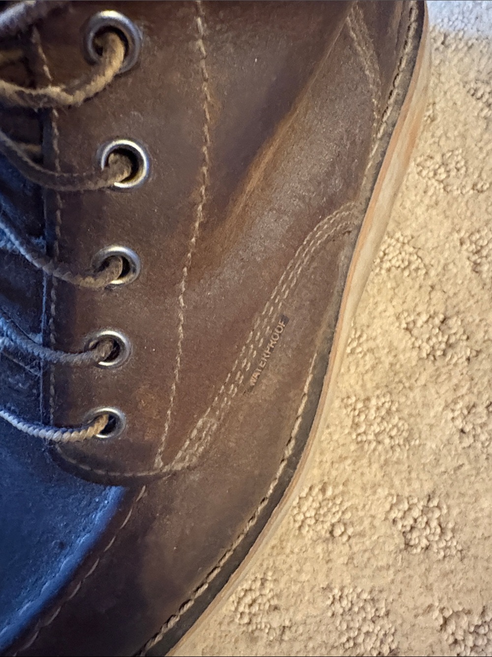 Carhartt Men's Dark Brown Lace-Up Work Boots. Waterproof 9.5 - Picture 10 of 11